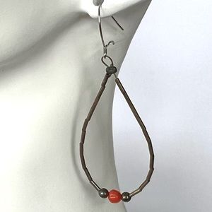 1970s liquid silver hoop earrings